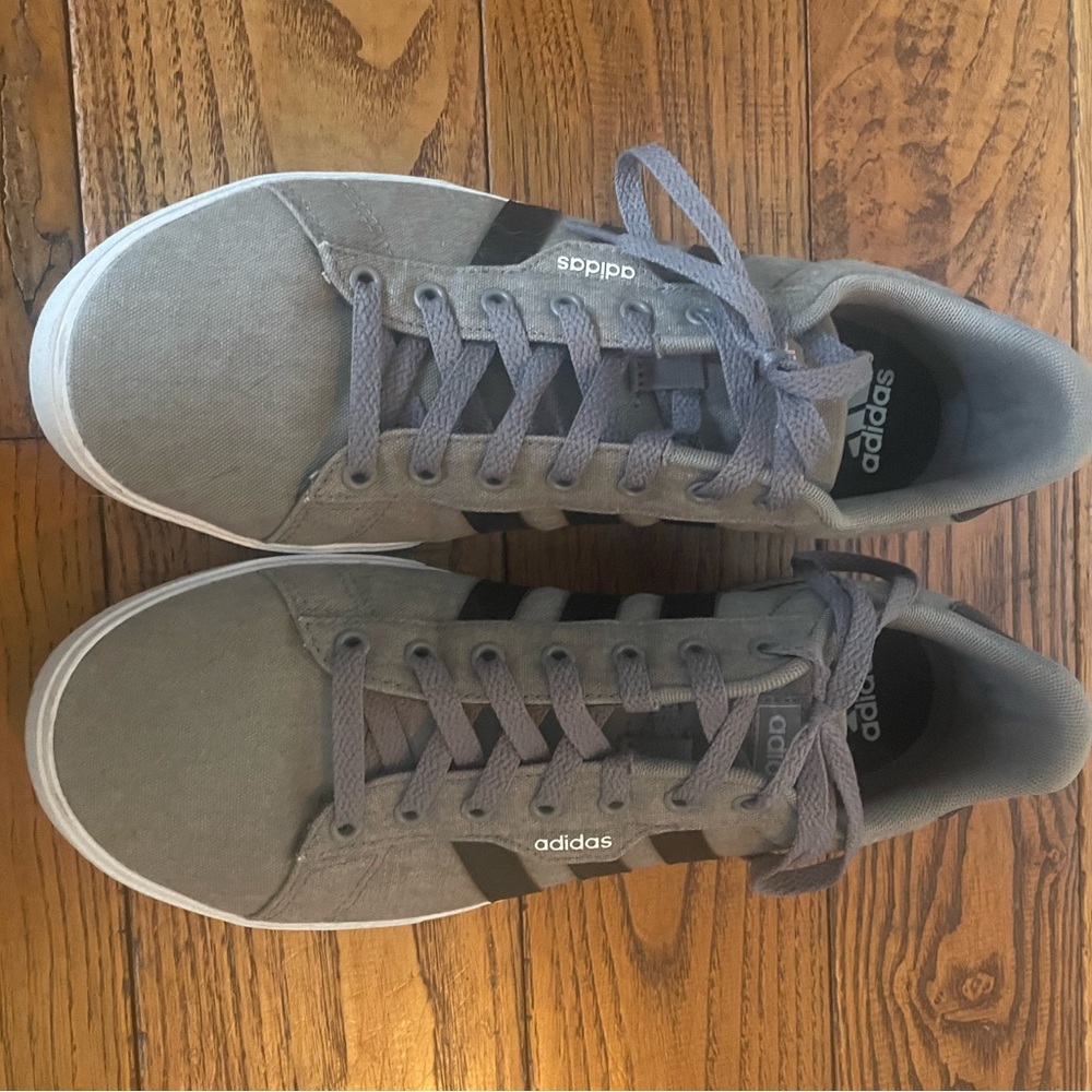 Adidas Men's Gray Canvas Sneakers